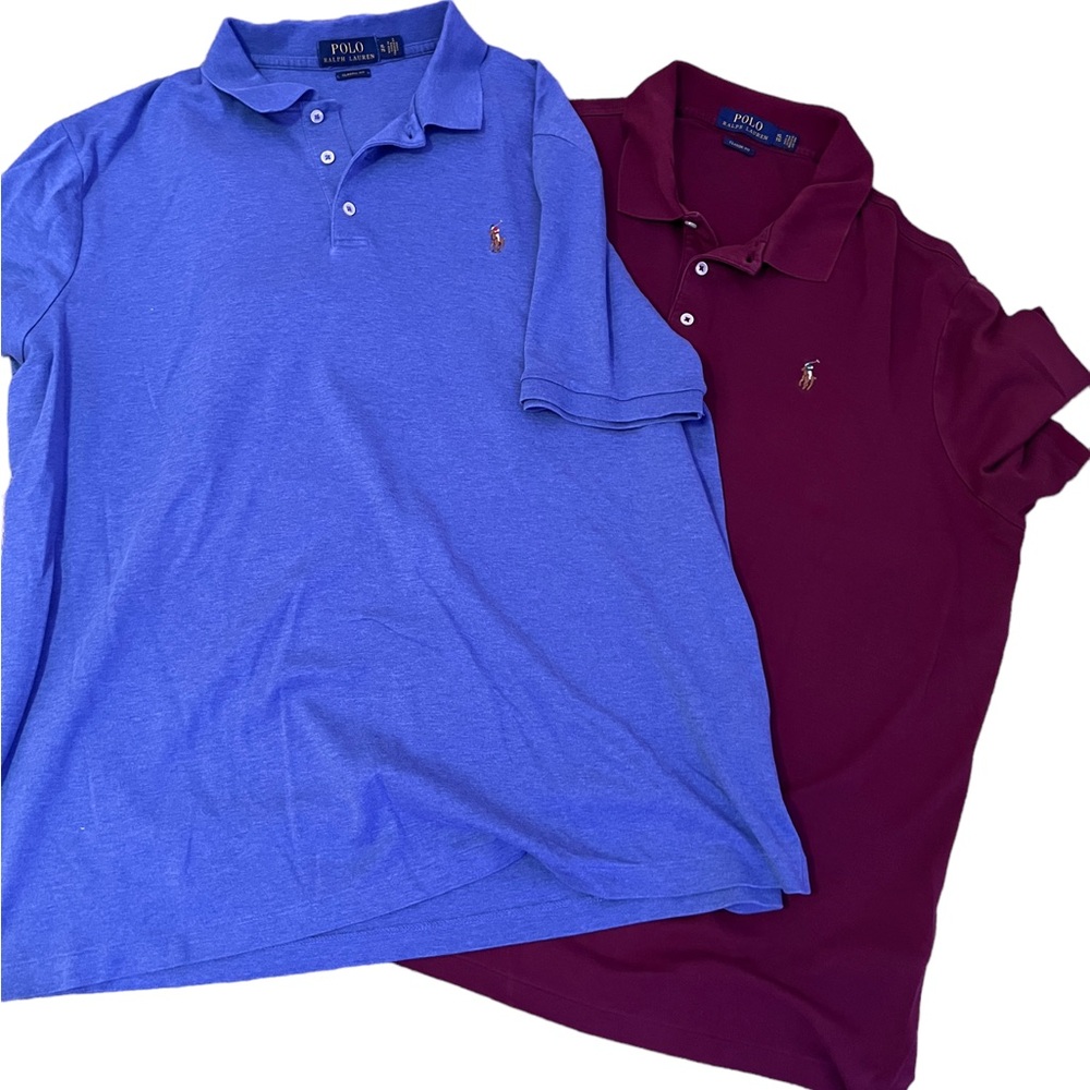 Polo by Ralph Lauren Blue and Burgundy Men's Shirts